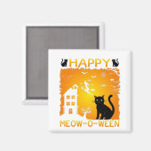 Happy Meow-O-Ween Magnet (Vorderseite/Rückseite)