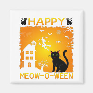 Happy Meow-O-Ween Magnet