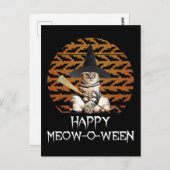 Happy Meow-o-ween Postkarte (Vorne/Hinten)