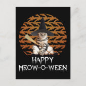 Happy Meow-o-ween Postkarte (Vorderseite)