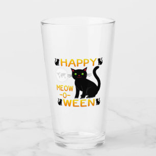 Happy Meow-O-Ween - Schwarze Katzen Glas