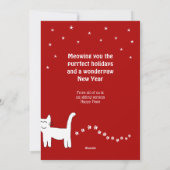 'Happy Meow Year' Cat Business Weihnachten (Rückseite)