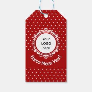 'Happy Meow Year' Cat Business Weihnachtsfeiertag Geschenkanhänger