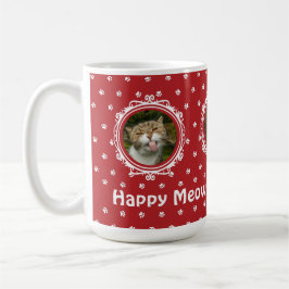 'Happy Meow Year' Cat Lover Weihnachten Kaffeetasse