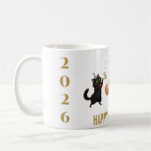 Happy Meow Year Party Cats New Year's Mug Kaffeetasse (Links)