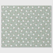 "Happy Meow Year"! Schneekattelpapier Geschenkpapier (Flach)