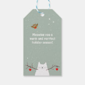 'Happy Meow Year' Snowcat Geschenkanhänger (Rückseite)