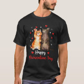 Happy Meowentine Day Valentine Herz für Kitten und T-Shirt (Vorderseite)