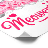 Happy Meowentine’s Cute Romantic Cats Couple Valen Poster (Ecke)