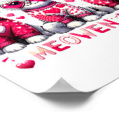 Happy Meowentines Cute Valentine Cats Love Cat Mem Poster (Ecke)