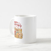 Happy Meowentines Cute Valentine Cats Love Men Wom Kaffeetasse (Vorderseite Links)