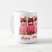 Happy Meowentines Day Cat Tasse (Vorderseite Links)