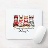 Happy Meowentine's Day Cute Valentines Funny Cat S Mousepad (Mit Mouse)