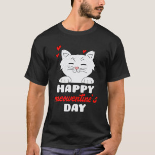 Happy Meowentines Day Niedlich Cat Lover Frauen Va T-Shirt