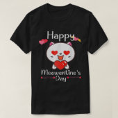 Happy Meowentine's Day Valentine Cat Lover Herz C T-Shirt (Design vorne)