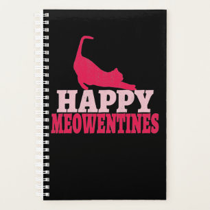 Happy Meowentines   Funny Cat lover valentine gift Planer