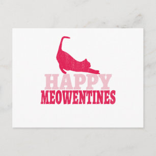 Happy Meowentines Funny Cat lover valentine gift Postkarte