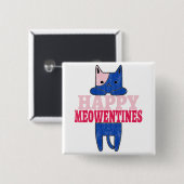 Happy Meowentines | Funny valentine Tagesgeschenk Button (Vorne & Hinten)