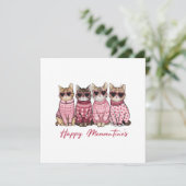 Happy Meowentines Valentines Day Card (Stehend Vorderseite)