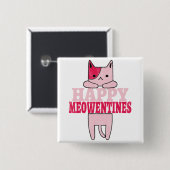 Happy Meowentines | Valentinische Tagesgeschenke f Button (Vorne & Hinten)