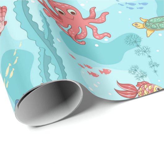 Happy Mermaid Geschenkpapier (Rolleneckpunkt)