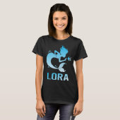 Happy Mermaid - Lora Name T-Shirt (Vorne ganz)
