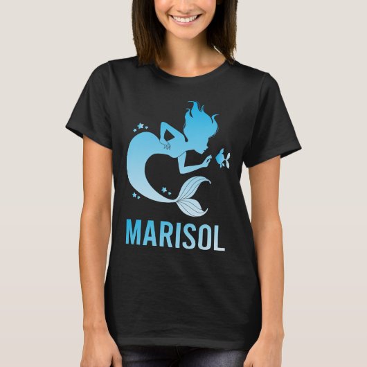 Happy Mermaid - Marisol Name T-Shirt (Vorderseite)