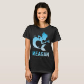 Happy Mermaid - Name Meagan T-Shirt (Vorne ganz)