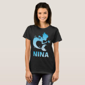 Happy Mermaid - Nina Name T-Shirt (Vorne ganz)