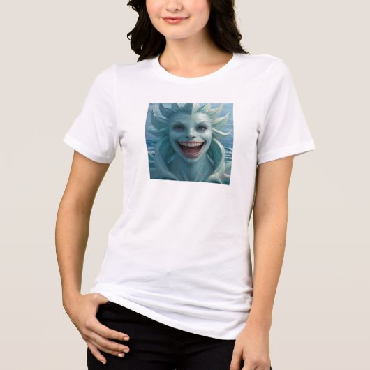 Happy Mermaid Tri-Blend Shirt (Vorderseite)