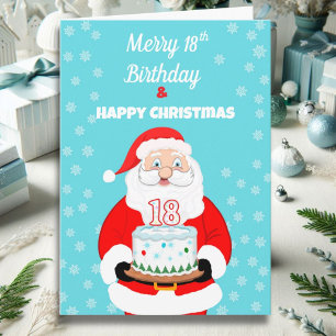 Happy Merry 18. Geburtstag Weihnachten Weihnachten Karte