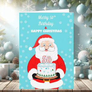 Happy Merry 50. Geburtstag Weihnachten Weihnachten Karte