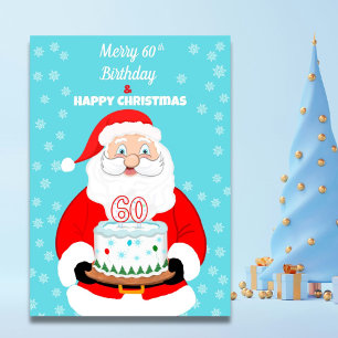 Happy Merry 60. Geburtstag Weihnachten Weihnachten Karte
