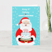 Happy Merry 70. Geburtstag Weihnachten Weihnachten Karte (Vorderseite)