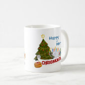 Happy & Merry Chrismukkah Fun Interfaith Holiday Kaffeetasse (VorderseiteRechts)