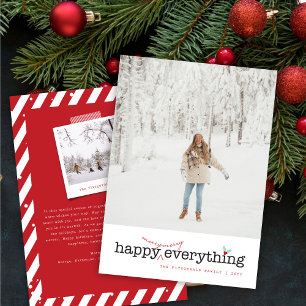 Happy Merry Everything Schreibwriter Text Schlicht Feiertagskarte