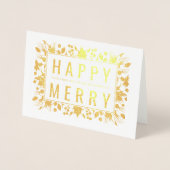 Happy Merry Holiday Folienkarte (Vorderseite)