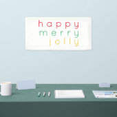 HAPPY MERRY JOLLY 2'x1' Banner (Messe)