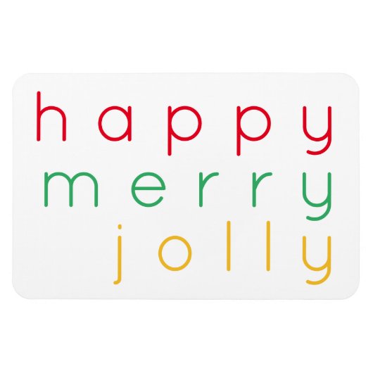 HAPPY MERRY JOLLY 4x6 Flexible Magnet (Horizontal)