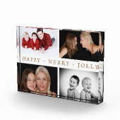 Happy Merry Jolly Family 4 Foto Collage Block (Rechts)