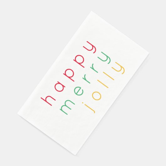 HAPPY MERRY JOLLY Gästetuch Paper Napkins Serviette (Ecke)