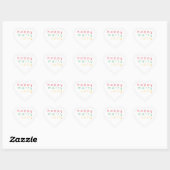 HAPPY MERRY JOLLY Heart Stickers (Blatt)