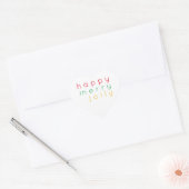HAPPY MERRY JOLLY Heart Stickers (Umschlag)