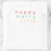 HAPPY MERRY JOLLY Oval Stickers (Tasche)