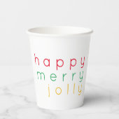 HAPPY MERRY JOLLY Paper Cups Pappbecher (Rückseite)