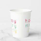 HAPPY MERRY JOLLY Paper Cups Pappbecher (Rechts)
