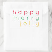 HAPPY MERRY JOLLY Rectangle Stickers (Tasche)