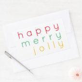 HAPPY MERRY JOLLY Rectangle Stickers (Umschlag)