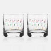 HAPPY MERRY JOLLY Rocks Glasses (2) Whiskyglas (Rückseite)