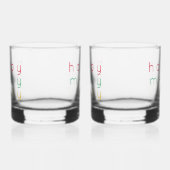 HAPPY MERRY JOLLY Rocks Glasses (2) Whiskyglas (Rechts)